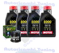 Kit De Vidange D'Huile Motul 5000 10W40 + Filtre Pour Honda CBR600 RR 2003>2006