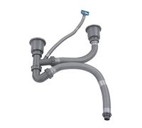 Kit de vidange double pour évier en PVC, kit de vidange universel, plusieurs déodorants, drainage rapide et flexible pour lavabo