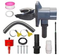 Kit de vidange et d'accessoires de chasse d'eau de pluie DIY - Pièces de rechange et accessoires - Kit de raccordement de déflecteur de pluie de toit - Pour jardin, maison, extérieur, terrasse