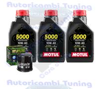Kit De Vidange Huile Motul 5000 10W40 Pour Kawasaki EN500 B1 B2 B3 B4 1990>1996