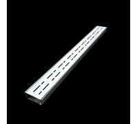 Kit de vidange mince - Système de drainage de tranchée en acier inoxydable pour extérieur, patio, allée, garage - Solution efficace de drainage de l'eau avec grille pour cour et paysage