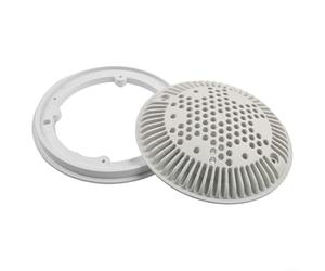Kit de vidange principale de piscine au sol de 20,3 cm avec double cadre d'aspiration et ABS pour modèles Hayward SPX1075 SPX1070, installation sans outils, design optimisé, motif grille de sécurité