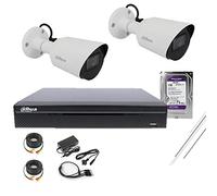 Kit de vidéosurveillance 2 caméras Full HD Dahua Dvr Full HD Hdcvi Disque 1 To Violet Cctv Malaga Maison ou entreprise Installation facile