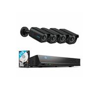 Kit de Vidéosurveillance 4K Extérieur, Détection de Personne et Véhicule, 8MP Caméra PoE avec 8CH 2To NVR, 30 Mètres Vision Nocturne avec Audio,