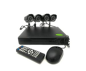 Kit de vidéosurveillance CCTV-N avec caméras infrarouges, alimentation rallonge, 4 canaux
