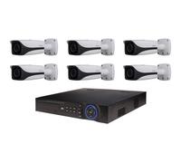 Kit de Vidéosurveillance DAHUA - DVR 16 chaînes et 6 caméras dôme anti-vandalisme HDCVI PTZ - Noir