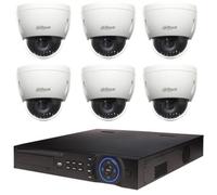 Kit de Vidéosurveillance Dahua Enregistreur DVR et 6 Mini Caméras Dôme Analogiques HDCVI