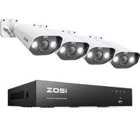 Kit de vidéosurveillance ZOSI POE, résolution 5MP, 4 caméras incluses, 4 pièces caméra 5MP, 2T