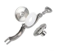 Kit de virole de soudure sanitaire avec triple pince et joint PTFE SS304 pour raccords dans les procédés sanitaires et pharmaceutiques (19 mm)