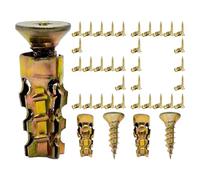 Kit de Vis à Expansion Courtes - Fixations Métalliques Courtes D'Expansion - Kit de Réparation Trous Vis pour Charnière | pour maison travaux porte garage meubles cloison et bois