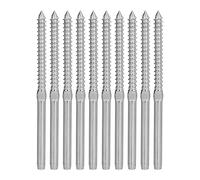 Kit de vis à œil gauchedroite en acier inoxydable T316 - 10 pièces pour câble de 3 mm - fixation robuste sans tendeur - idéal pour gardecorps extérieur