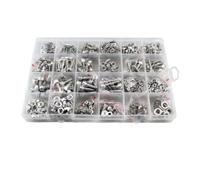Kit De Vis À Six Pans Creux, Compatible Avec La Fixation Métrique | Vis, Écrous Et Rondelles À Six Pans Creux En Acier Inoxydable 304 Antirouille En Métrique(M1.6-M3 -2100pcs)