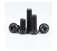 Kit de vis à tête hexagonale ronde 2510p M2 M2.5 M3 M4 M5 M6 10.9 Grade Noir Tête bombée à six pans creux Vis à tête Allen Boulon, écrou et rondelle(M3 Screws Nuts)
