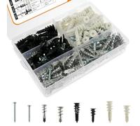 Kit de vis auto-perceuses et d'ancrage avec 240 pièces pour plaques de plâtre, conçues pour différentes épaisseurs et installation sûre