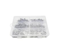 Kit De Vis Autoperceuses, Assortiment De Têtes De Rondelle Hexagonales Avec Boîte De Rangement, 210 Pièces, 13 19 25 32 38 50mm