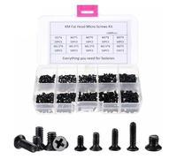Kit de vis cruciformes à tête plate for ordinateur portable, 250/500 pièces, M2, M2,5, M3, KM(250Pcs Mix)