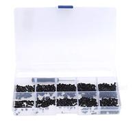 Kit de vis cruciformes en acier au carbone 501 pcs avec tournevis - Résistance élevée, assortiment complet 10 tailles, coffret de rangement transparent facile d’accès