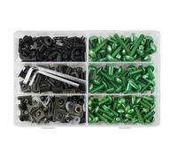 Kit De Vis De Carénage pour Suzuki GSXR 600 750 1000 K1-K8, 223 Pièces M6 M5, Écrous De Fixation pour Pare-Brise Fixations de carénage(Vert)