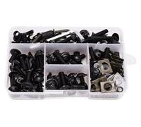 kit de vis de carénage Pour YAMAHA XMAX400 XMAX300 XMAX 125 250 VMAX Kit De Vis Et Écrous Carénage Moto(Black- Silver)