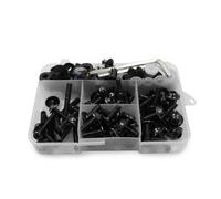 Kit De Vis De Fixation De Boulons De Carénage, Pour NINJA 250R 300 ER6 650 ZX6 ZX7 ZX9 ZX10 ZX12 ZX14 Z1000 Z900 Z800 Z750 Z650 Boîte outils(Noir)