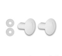Kit de vis de nettoyage de piscine pour modèles Polaris 180 280 - Boulons de rechange ABS + PC avec rondelles - Fixations en plastique blanc pour réparation de roues - Lot de 4 ou 8 pièces (lot de 2)
