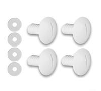 Kit de vis de nettoyage de piscine pour modèles Polaris 180 280 - Boulons de rechange ABS + PC avec rondelles - Fixations en plastique blanc pour réparation de roues - Lot de 4 ou 8 pièces