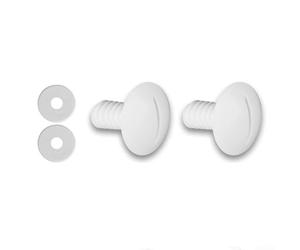 Kit de vis de nettoyage de piscine pour modèles Polaris 180 280 - Boulons de rechange ABS + PC avec rondelles - Fixations en plastique blanc pour réparation de roues - Lot de 4 ou 8 pièces (lot de 2)