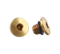 Kit de vis de purge pour vélo, 2 pièces M5 x 5 mm avec joints toriques pour une utilisation efficace (jaune)