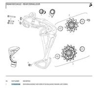 SRAM Kit de vis et boulons de dérailleur arrière NX Eagle (B-Bolt, rondelle, vis de limitation)