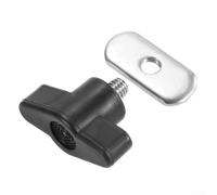 Kit de vis et d'écrous de montage pour piste de kayak - Matériel en acier inoxydable ABS pour systèmes de rails - Compatible avec la plupart des rails de bateau - Installation facile - Acier noir