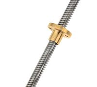 Kit de vis et d'écrous en laiton, Tige trapézoïdale 300-8D, vis mère T8, filetage 8 mm, pas 1 mm, longueur 100 mm/200 mm/300 mm/400 mm/500 mm/600 mm, avec écrou en laiton(Pitch 1mm Lead 1mm,200mm)