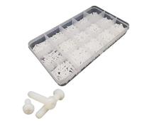 Kit de vis et écrous à tête cylindrique cruciforme, en nylon noir et blanc, 300/700/1160 pièces, M2, M2,5, M3, M4, en plastique, isolant, boîte(White 700pcs)