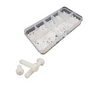 Kit de vis et écrous à tête cylindrique cruciforme, en nylon noir et blanc, 300/700/1160 pièces, M2, M2,5, M3, M4, en plastique, isolant, boîte(White 300pcs)