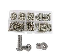 Kit de vis et écrous à tête cylindrique six pans creux en acier inoxydable ISO7380, 240 pièces/boîte M2,5 M3 100 M4 M5(M3 240pcs kits)