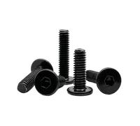 Kit de vis et écrous à tête plate ultra fine en acier inoxydable 304, 285/1020 pièces, M2, M2.5, M3, M4, M5, noir, hexagone, six pans creux, boîte