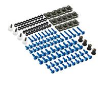 Kit De Vis Et Écrous De Carénage pour Moto pour H&Onda pour CBR 600 F2 F3 F4 pour CBR600RR pour CBR1000RR, 190 Pièces M6 M5 Écrous de carénage(Bleu)