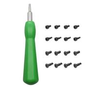 Kit de vis et tournevis de rechange pour sonnette Ring Video Doorbell 2 Pro - 16 vis de sécurité avec outil à double extrémité, acier au carbone, ABS, vert/orange vert