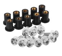 Kit De Vis Fixation pour Pare-Brise Moto pour Yamaha YZFR1 1999-2000-2003(Argent)