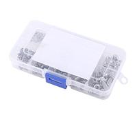 Kit de Vis Inox 304 160 pièces Tête Bouton Cruciforme M2 M2.5 M3 M4 M5 avec Ecrous Rondelles et Boîte de Rangement