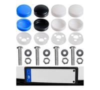 Kit de vis pour Plaque d'immatriculation, 24 pcs, M5 x 20 mm, Fixation de la Plaque d'immatriculation avec caches, Fixation de la Plaque d'immatriculation de Voiture