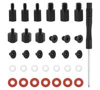 Kit de vis pour SSD M.2, vis Nvme M2, ensemble de vis pour SSD M.2 pour carte mère PC, convient pour carte mère ASUS MSI Gigabyte NGFF, 30 pièces (acier au carbone, revêtement noir)