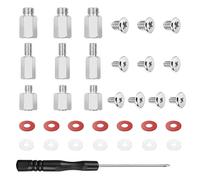 Kit de Vis pour SSD M.2, Vis NVMe pour Carte Mère ASUS MSI Gigabyte Asrock, 9-Entretoises 10-Vis 14-Jointures Isolantes 1-Tournevis(Argent)