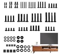Kit De Vis Pour Support TV | 84 Pièces Universelles de Remplacement M4 M5 M6 M8 - Kit De Montage TV - Pour Bureau Domicile Chambre Hôtel Dortoir Appartement Réunion Familiale Thanksgiving Fête