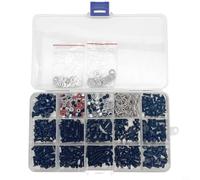 Kit de vis RC 520 pièces dans une boîte, kit de fixation pour voitures télécommandées modèles Dirt Bikes, assortiment de vis métalliques écrous goupilles joints organisateur noir