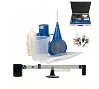 Kit De Viscosimètre De Boue Portable Avec Boîte En Aluminium, Équipement De Test De Boue 3 Pièces Pour Le Forage De Puits D'eau, Hydromètre Précis Et Compteur De sabless Pour Analyse En Laboratoire