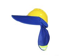 Kit de visière pour casque de sécurité avec grande zone de pare-soleil et rabat de cou amovible, comprend des guêtres en soie glacée pour résister à la poussière et au vent (bleu)