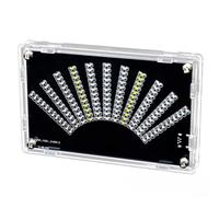 Kit de visualisation audio LED pour affichage du spectre avec coque en acrylique USB et entrée audio en temps réel projet d'effet de lumière de musique (B)