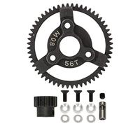 Kit de Vitesse d'épinet en Acier 32p 0,8 m | Équipement Spur 56T et équipement de pignon 18T pour la Marque Brand 2WD 1/10 RC Car | Gigner de Fer en métal durci Robuste avec