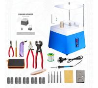 Kit de vitraux professionnel avec broyeur humide 65W, fer à souder et feuille de cuivre.Outil de bureau compact pour les débutants en artisanat de mosaïque.Coupe douce avec système d'eau sans poussièr