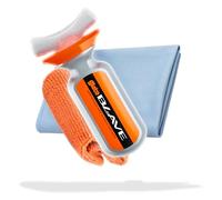 Kit de Vitrification pour phares, visières de Casques et vitres de Motos : Soft99 Glaco Blave 70 ML pour Le Verre et Le Plastique Chiffon gaufré en microfibrespour Un Nettoyage du Verre sans Traces